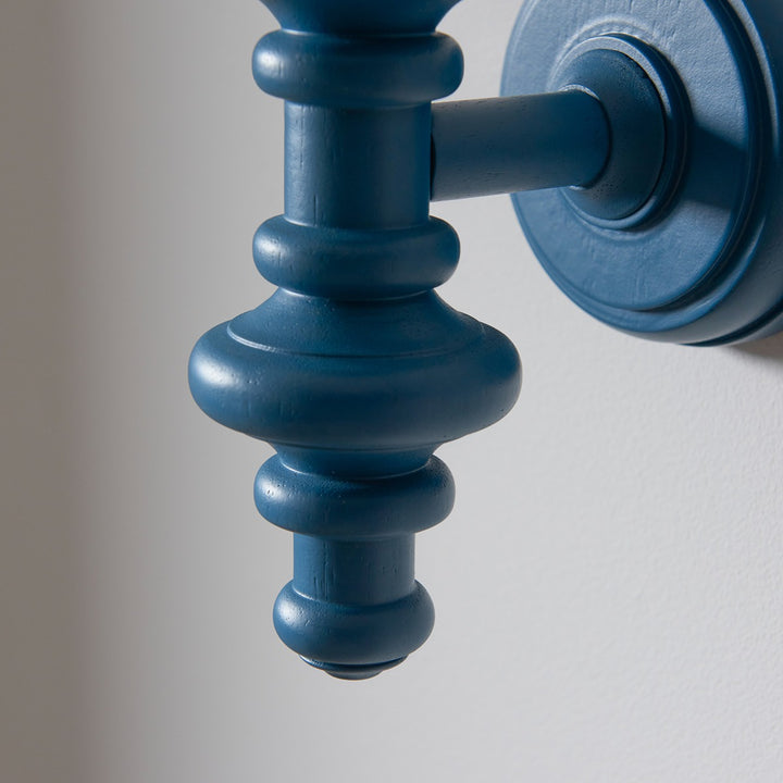 Aldeby Wall Light - Satin Marlin Blue Paint Endon 5