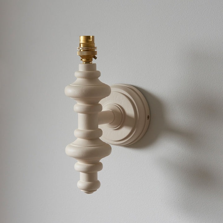 Aldeby Wall Light - Satin Almond White Paint Endon 2