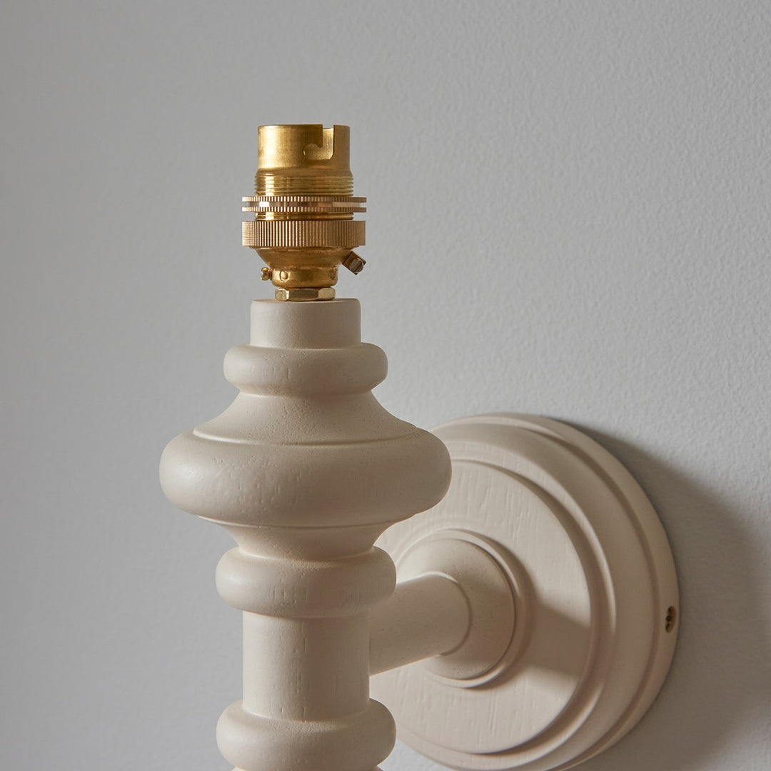 Aldeby Wall Light - Satin Almond White Paint Endon 3