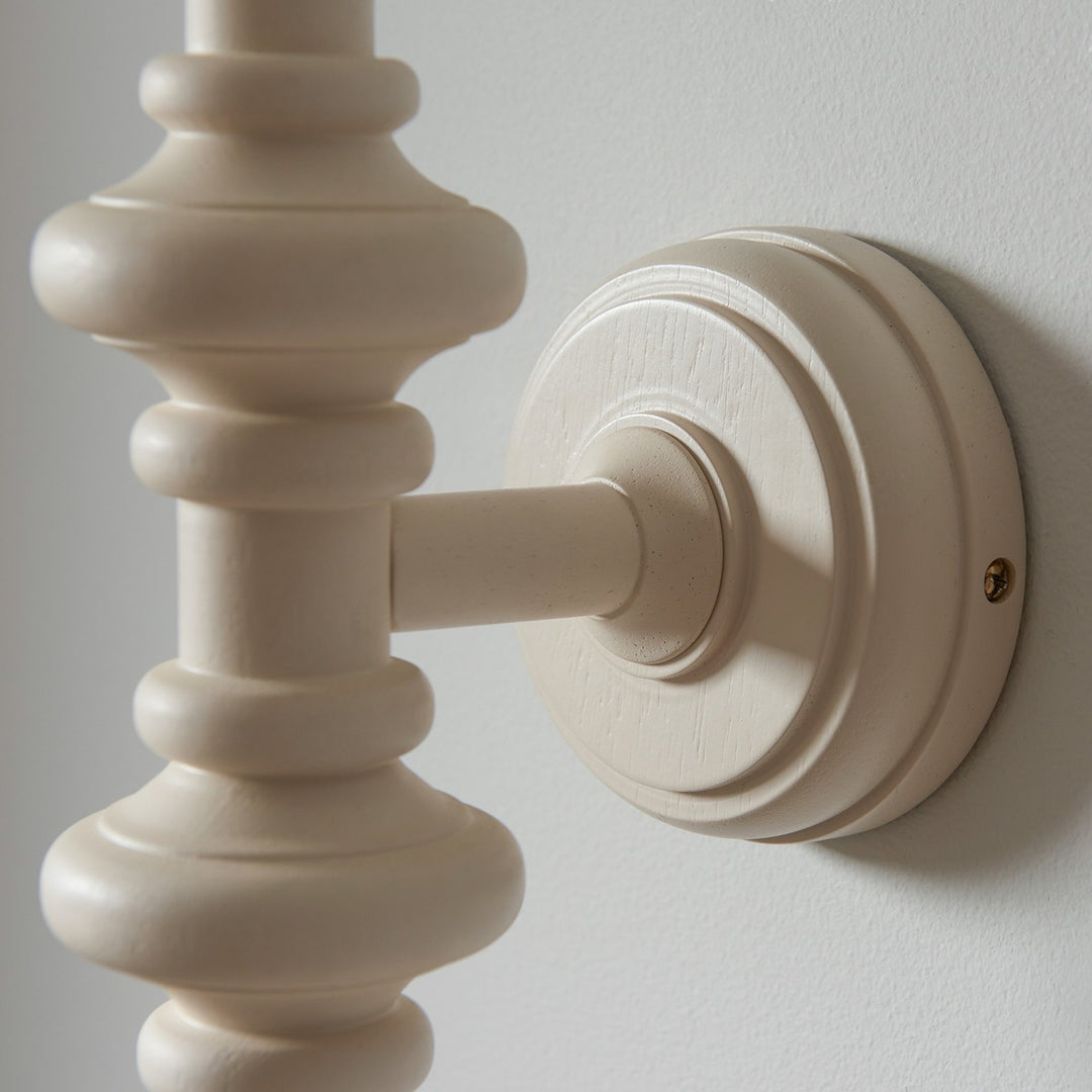 Aldeby Wall Light - Satin Almond White Paint Endon 4