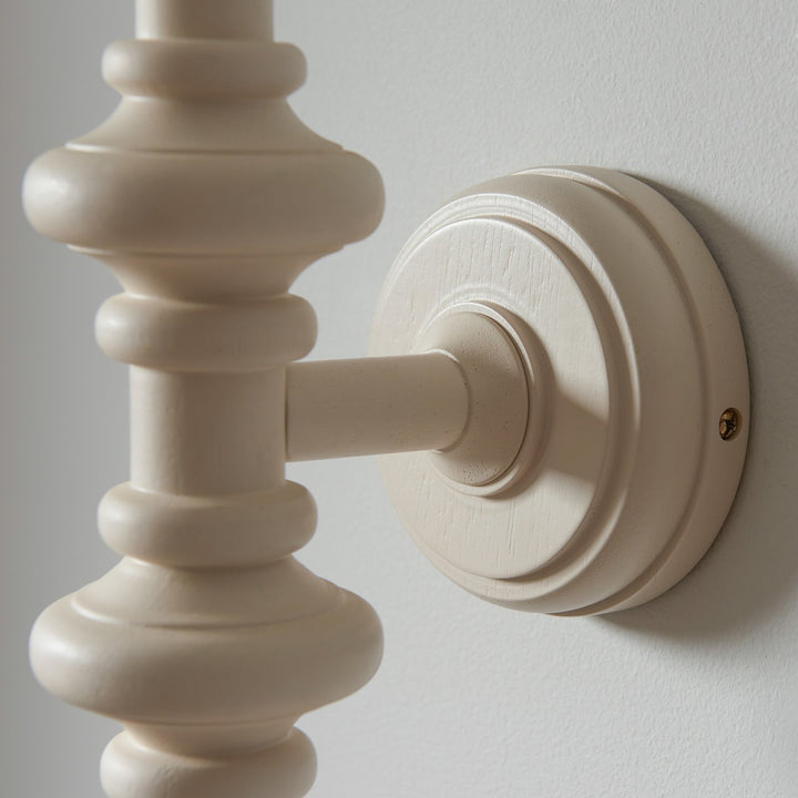 Aldeby Wall Light - Satin Almond White Paint Endon 4
