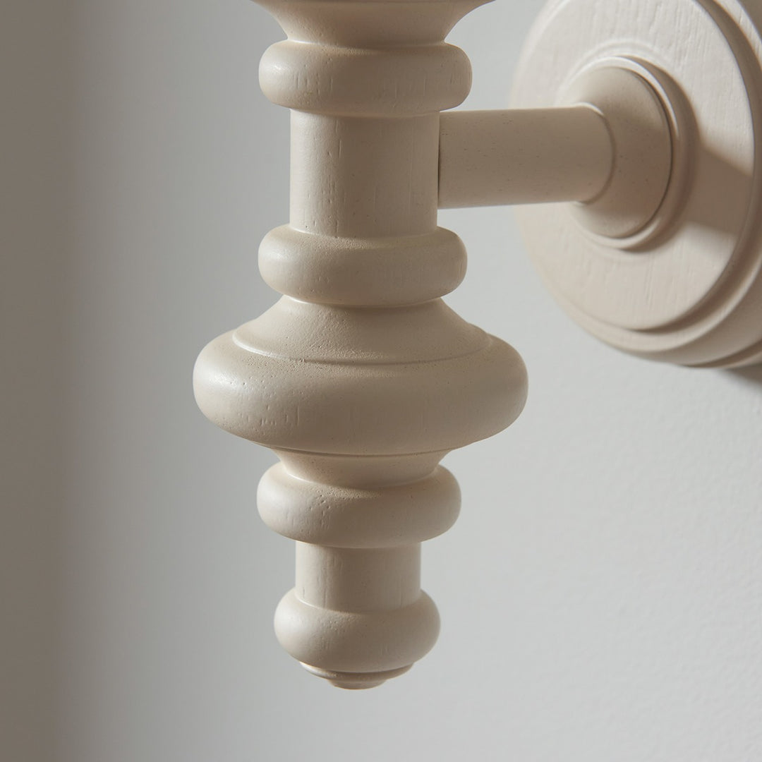 Aldeby Wall Light - Satin Almond White Paint Endon 5