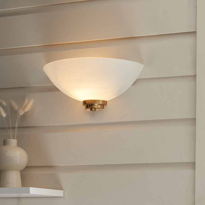 Welton 1 Wall Light - Brushed Aged Brass Endon 2