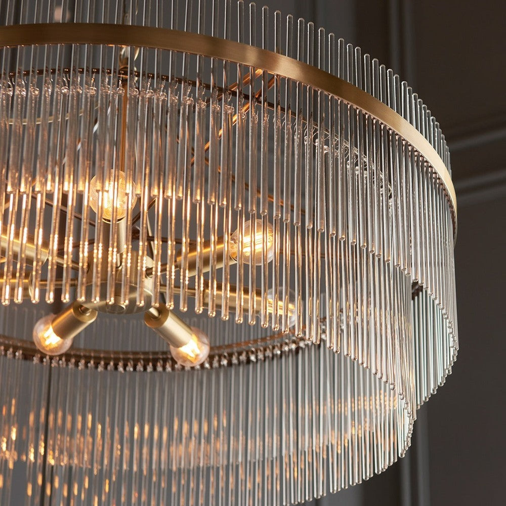 Mariana Grand 7 Light Pendant Light - Antique Brass Endon 3