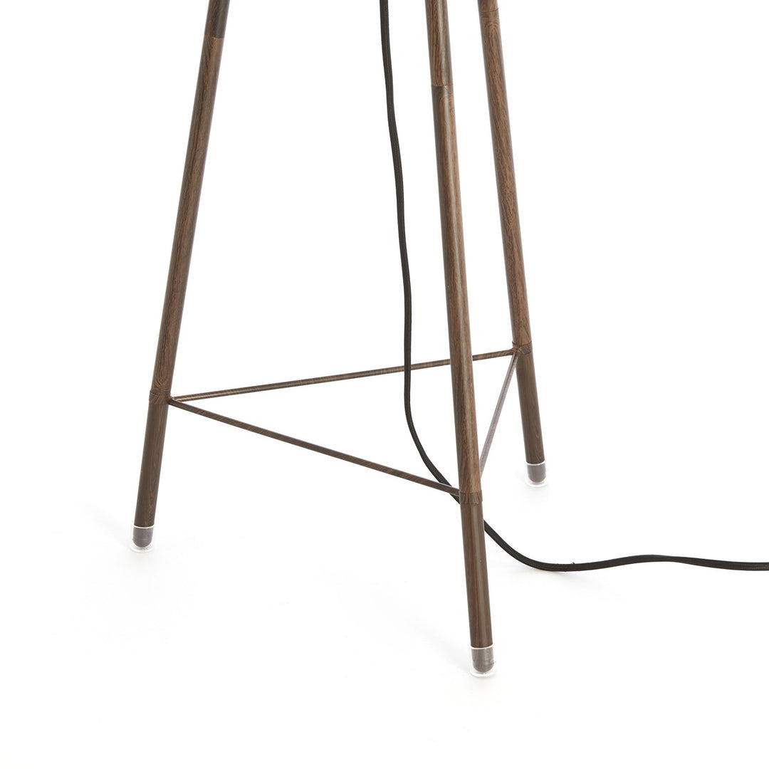 Bibury Wooden Floor Lamp - White Light & Living 8