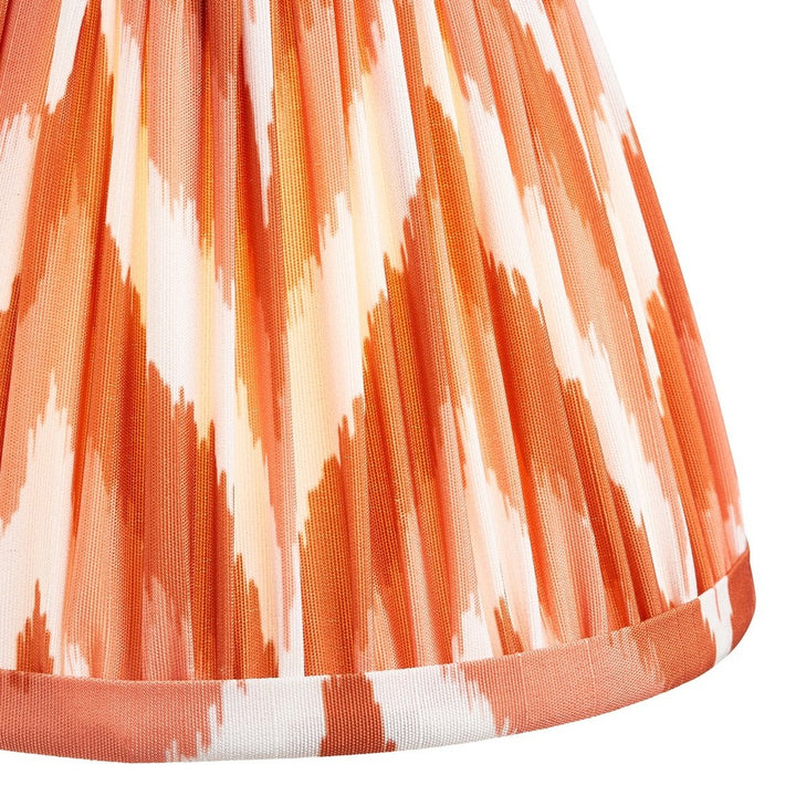 Zigzag Shade 16cm - Apricot Orange Fabric Endon 3