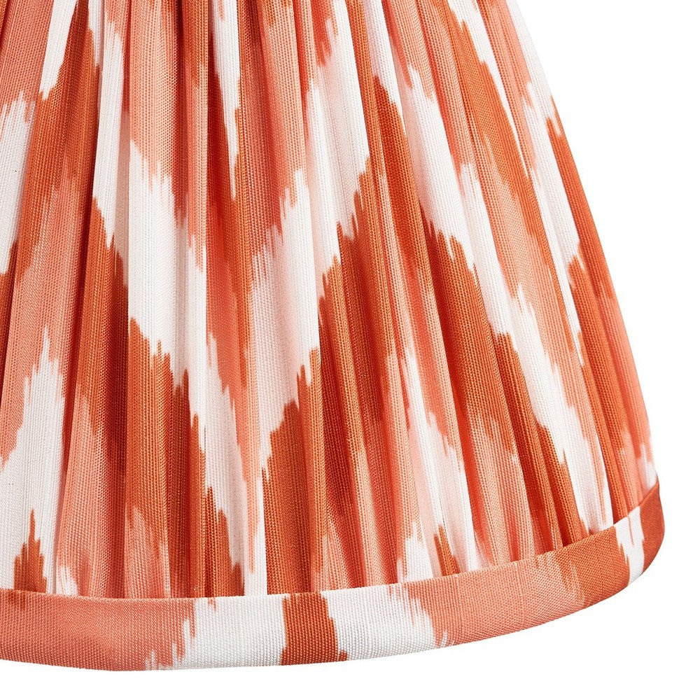 Zigzag Shade 16cm - Apricot Orange Fabric Endon 4