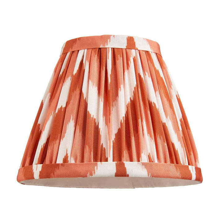 Zigzag Shade 16cm - Apricot Orange Fabric Endon 1