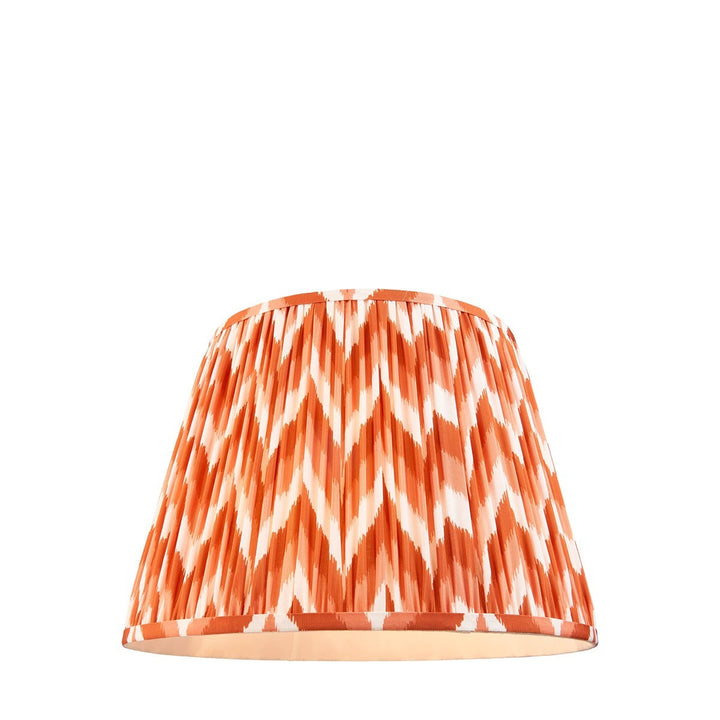 Zigzag Shade 40cm - Apricot Orange Fabric Endon 6