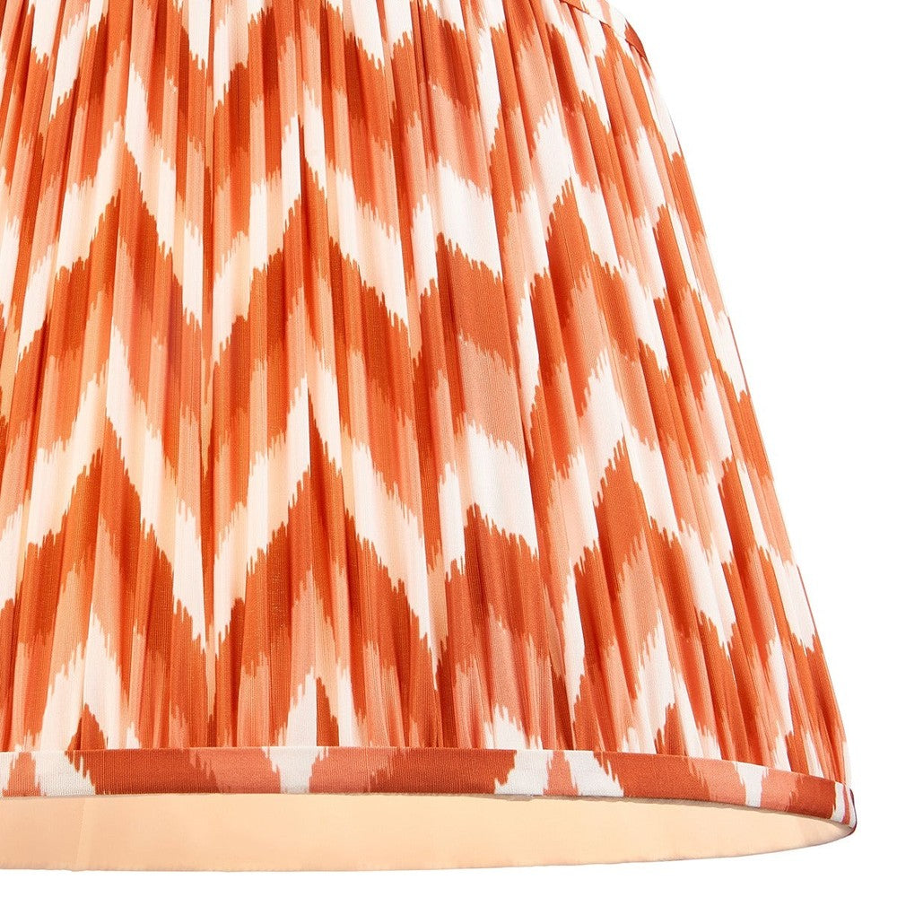 Zigzag Shade 40cm - Apricot Orange Fabric Endon 3