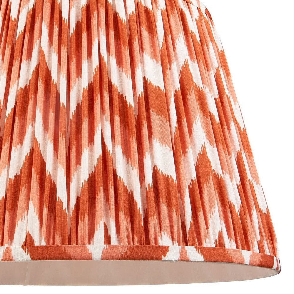 Zigzag Shade 40cm - Apricot Orange Fabric Endon 4