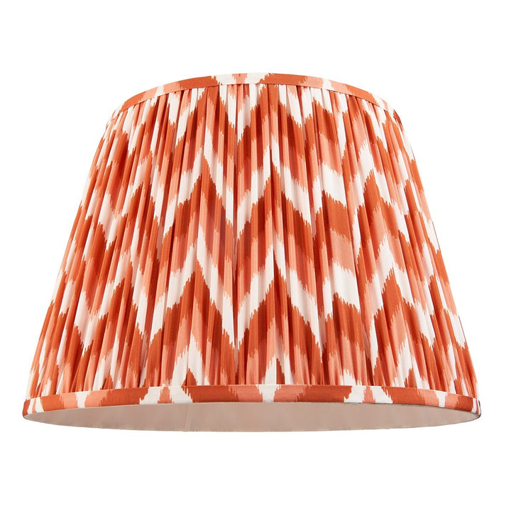 Zigzag Shade 40cm - Apricot Orange Fabric Endon 1