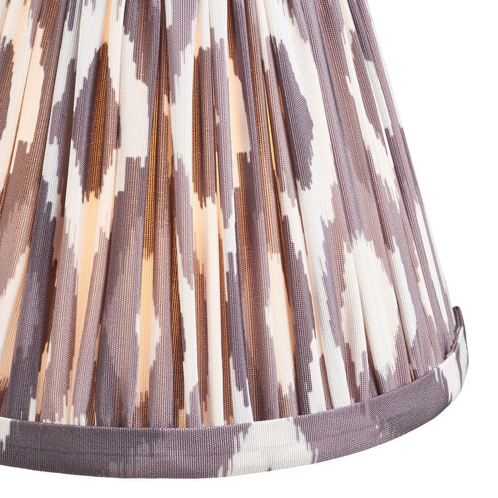 Ikat Shade 16cm - Pearl Grey Fabric Endon 3