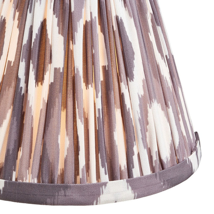 Ikat Shade 16cm - Pearl Grey Fabric Endon 3