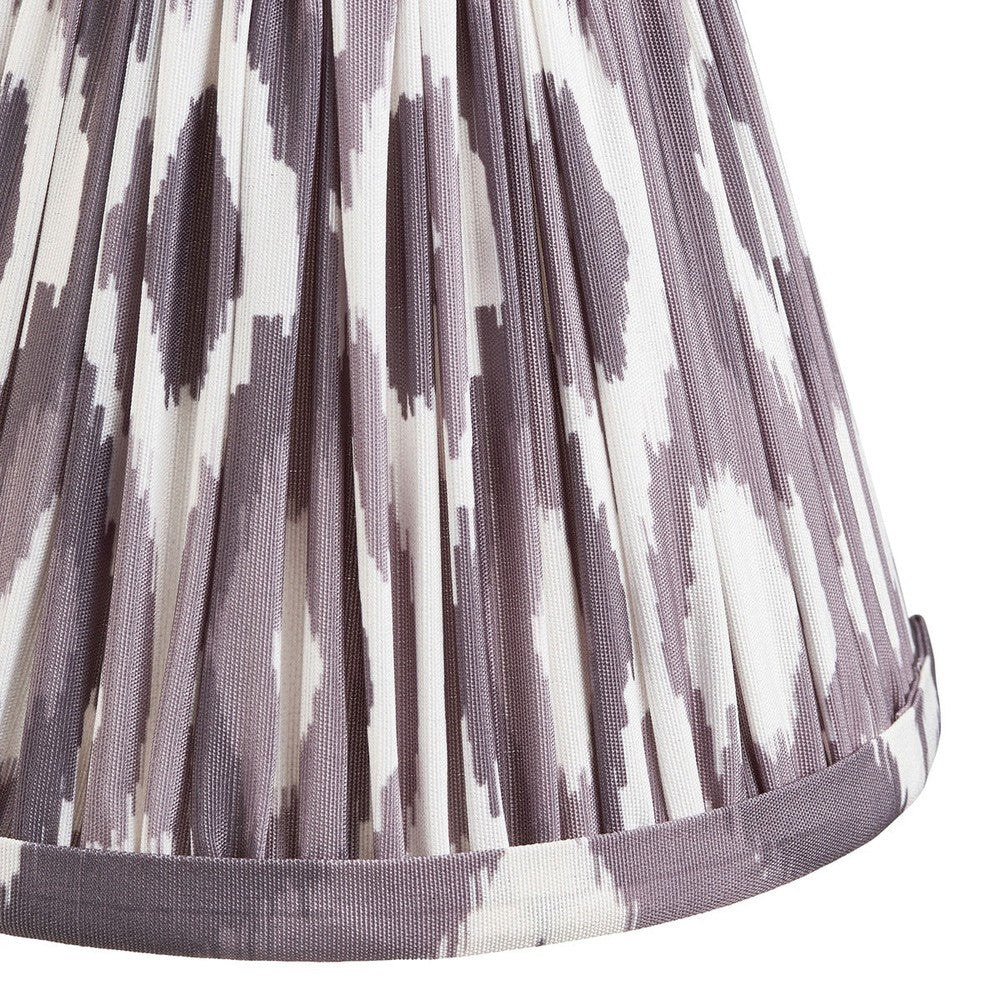 Ikat Shade 16cm - Pearl Grey Fabric Endon 4