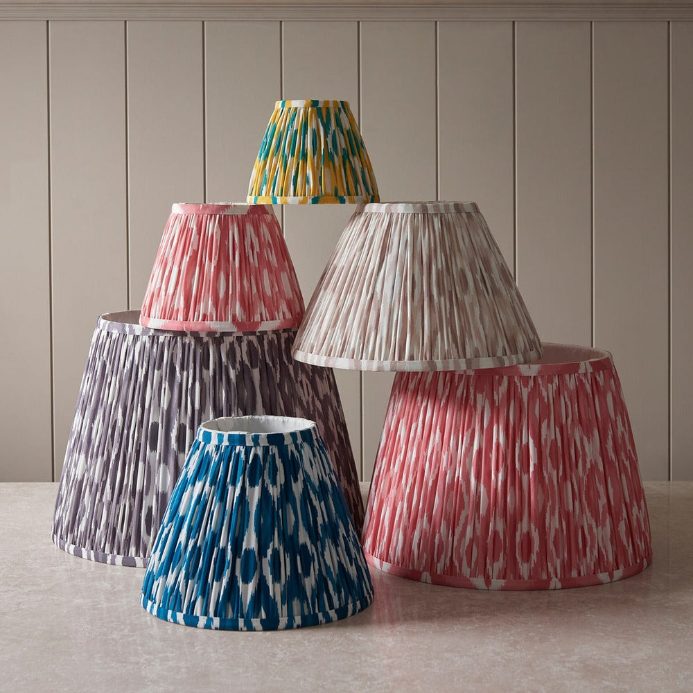 Ikat Shade 30cm - Pearl Grey Fabric Endon 2