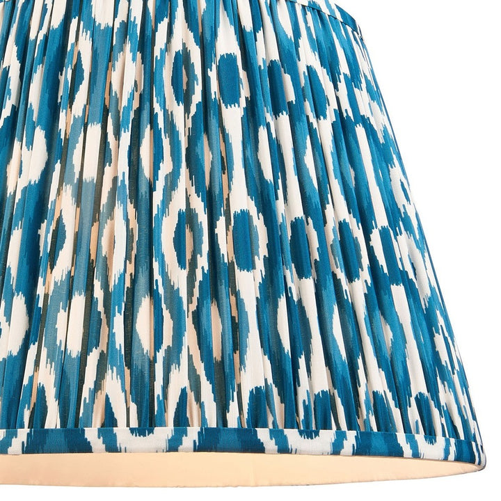 Ikat Shade 40cm - Marlin Blue Fabric Endon 3