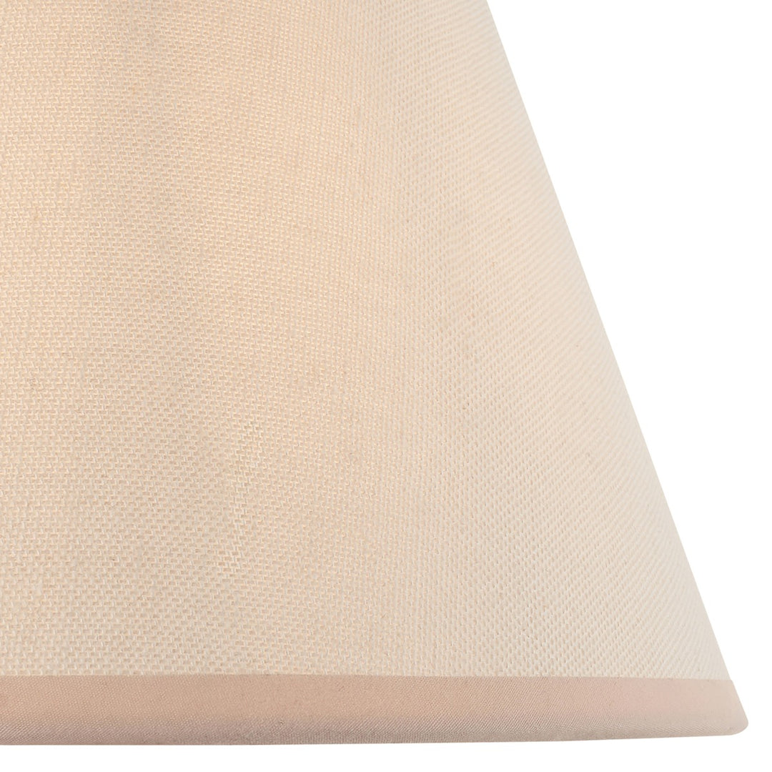 Ivy Shade 25cm - Almond White Fabric Endon 3