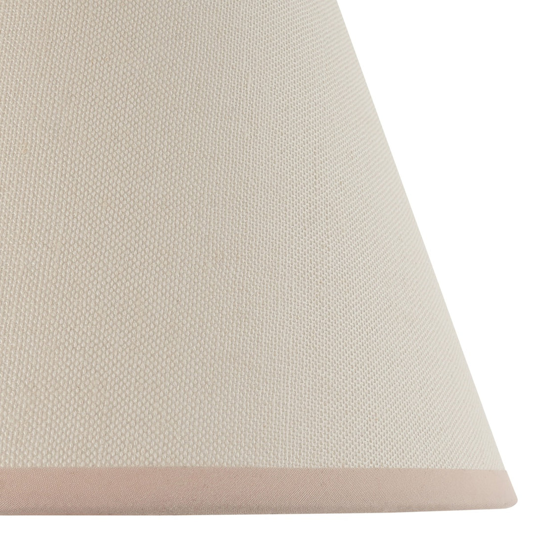 Ivy Shade 25cm - Almond White Fabric Endon 4
