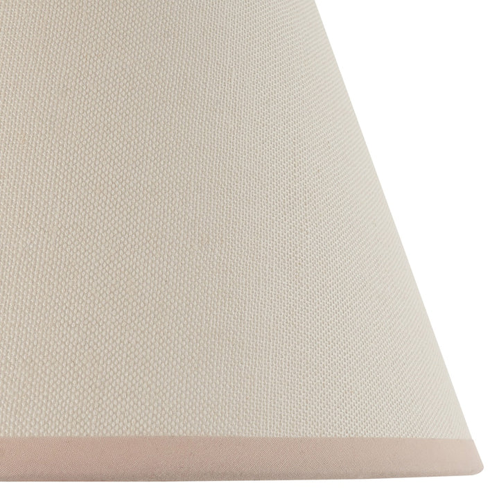 Ivy Shade 25cm - Almond White Fabric Endon 4