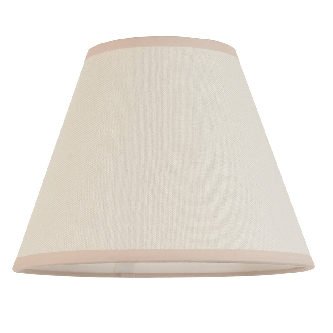 Ivy Shade 25cm - Almond White Fabric Endon 1