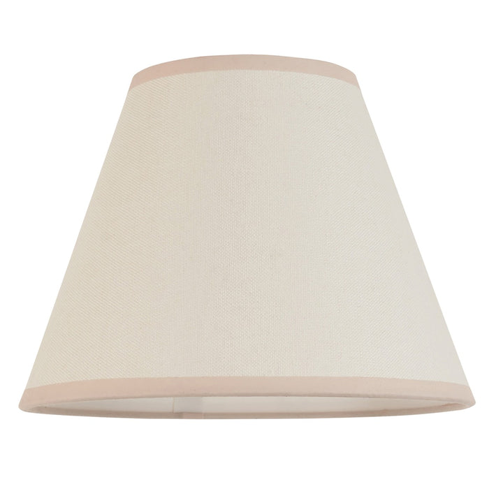 Ivy Shade 25cm - Almond White Fabric Endon 1