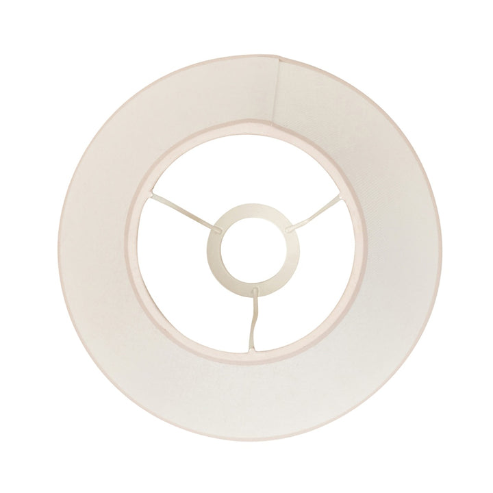Ivy Shade 25cm - Almond White Fabric Endon 5