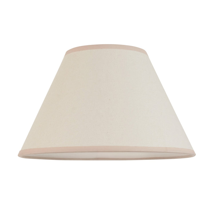 Ivy Shade 30cm - Almond White Fabric Endon 1