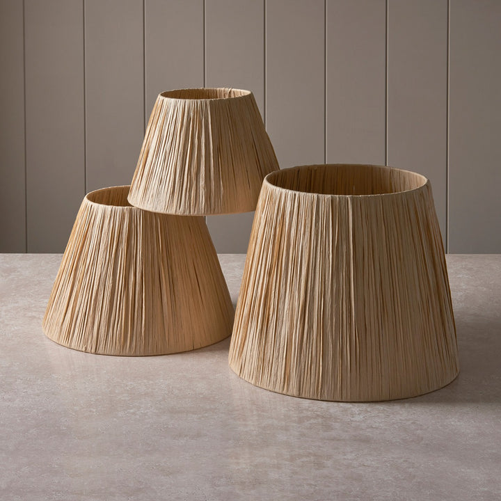 Raffia Tapered Shade 24cm - Natural Raffia Endon 2