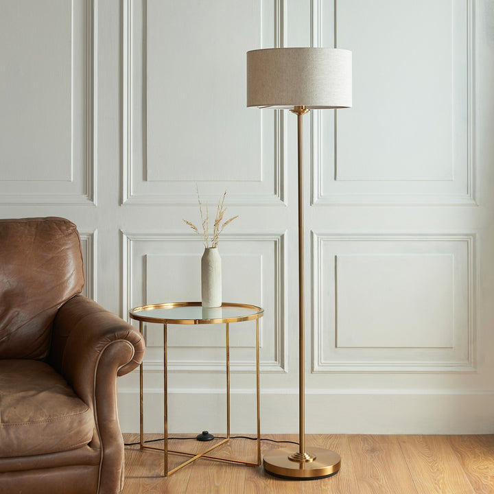 Hiden Floor Lamp - Vintage Brass Endon 5