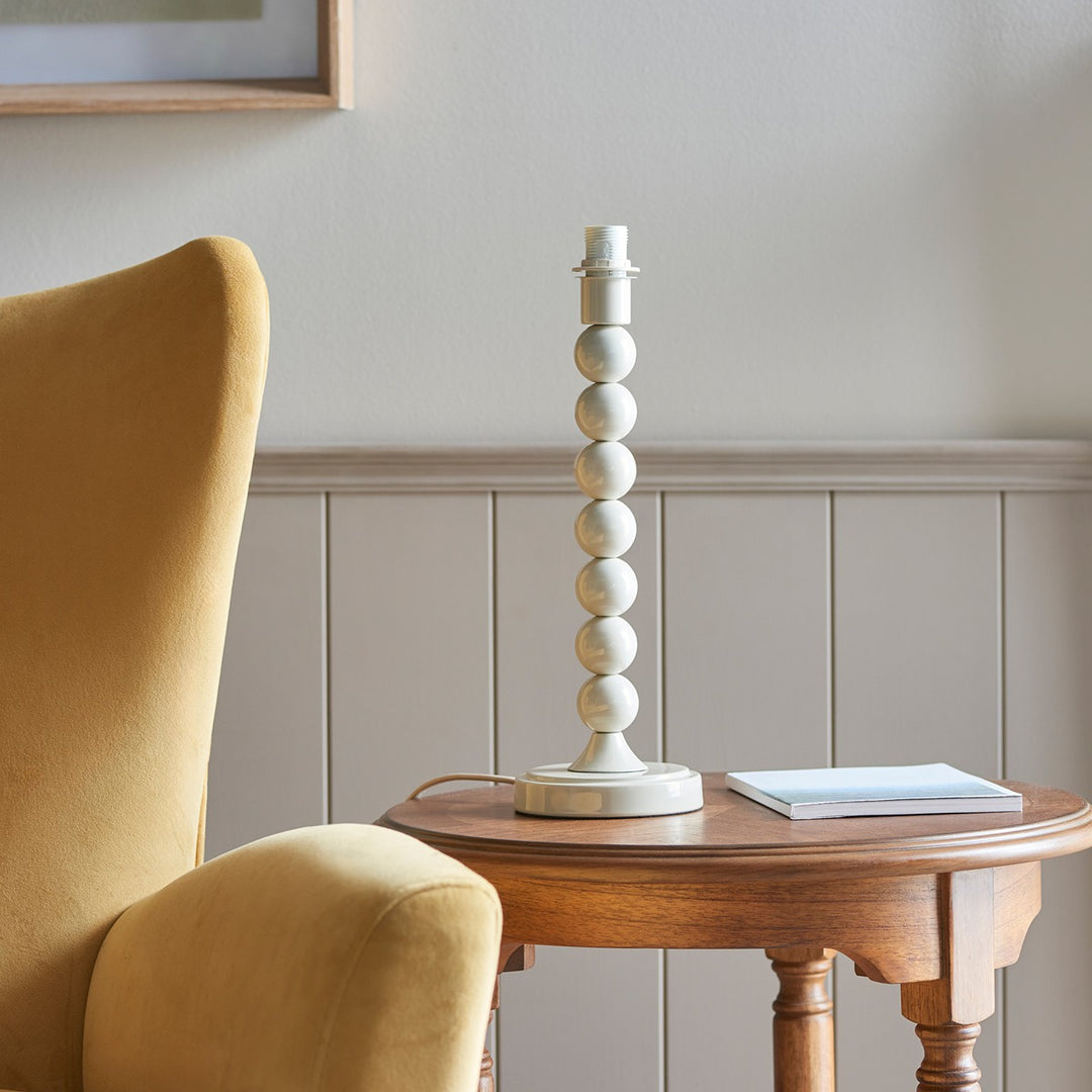 Whimsy Table Lamp - Gloss Almond White Paint Endon 2
