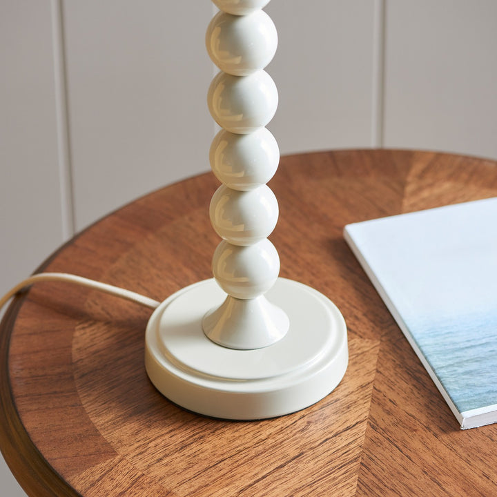 Whimsy Table Lamp - Gloss Almond White Paint Endon 4