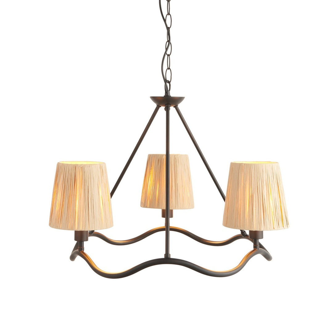 Wave 3 Pendant Light - Matt Black Endon 8