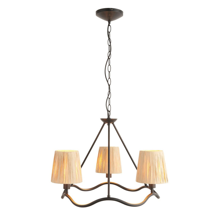 Wave 3 Pendant Light - Matt Black Endon 9