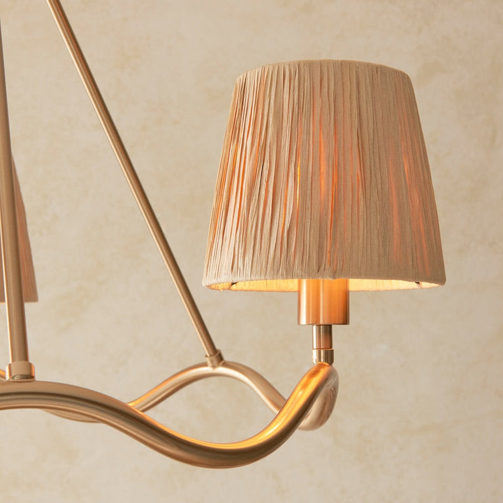 Wave 3 Pendant Light - Brushed Aged Brass Endon 5
