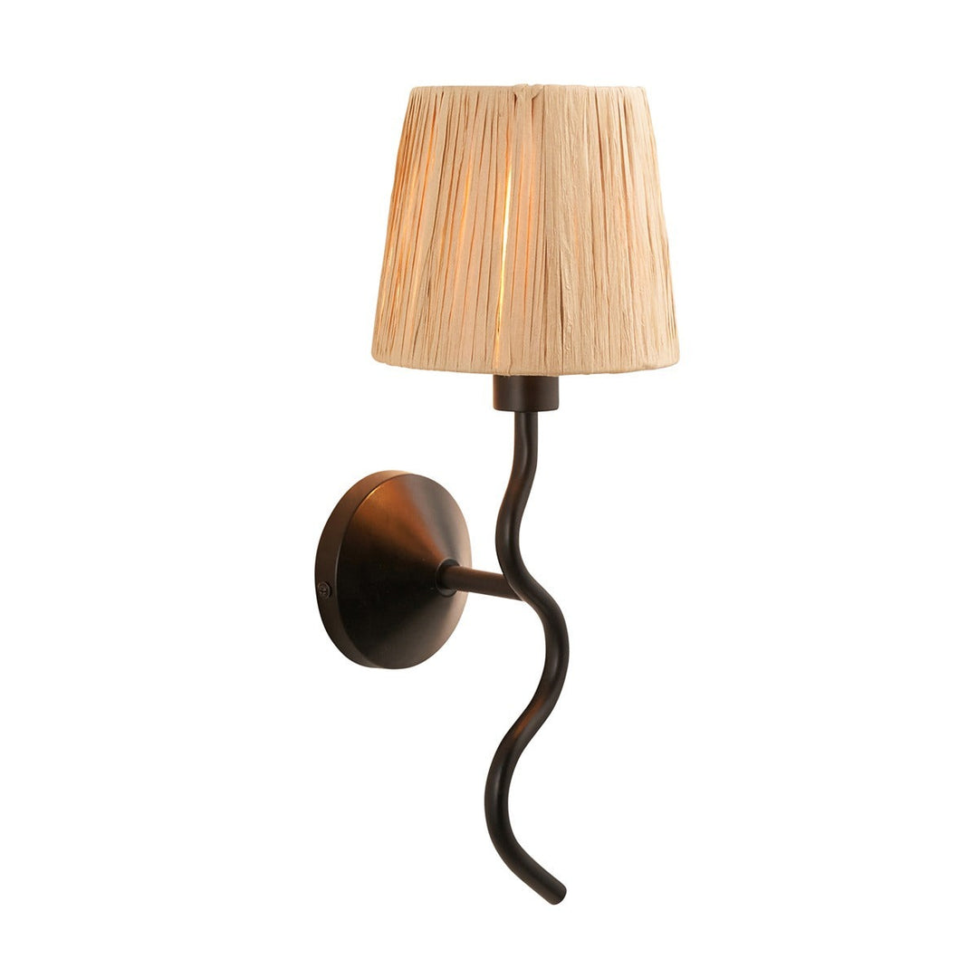 Wave 1 Wall Light - Matt Black Endon 1