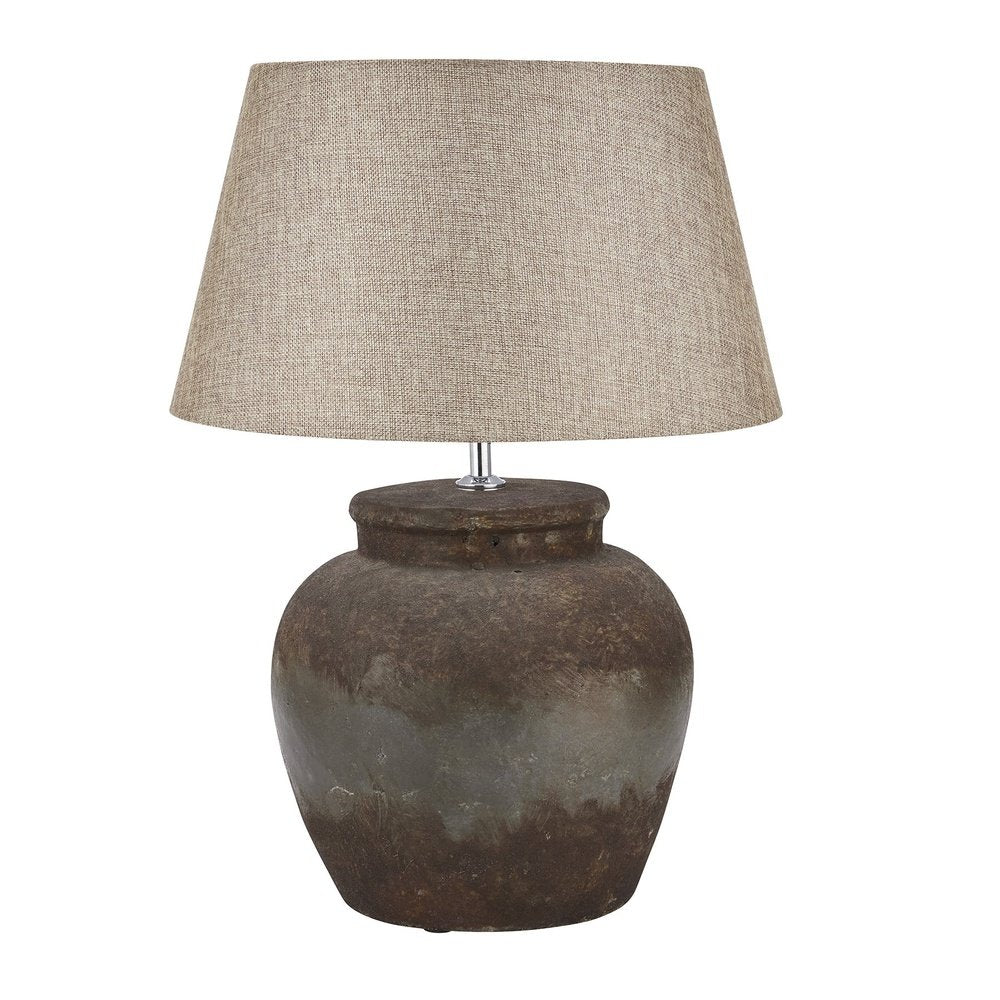 Hill Interiors Castello Ceramic Table Lamp in Aged Stone