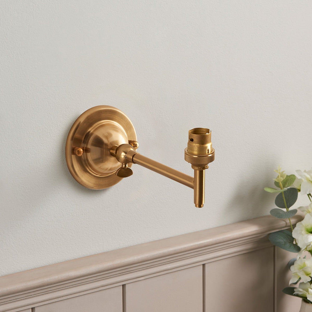 Dome Fold Wall Light - Brushed Aged Brass Endon 2