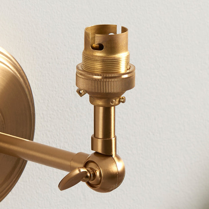 Step Wing Wall Light - Brushed Aged Brass Endon 3