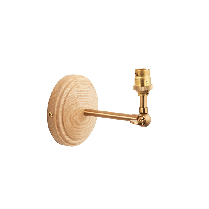 Wood Wing 1 Wall Light - Brushed Aged Brass Endon 1