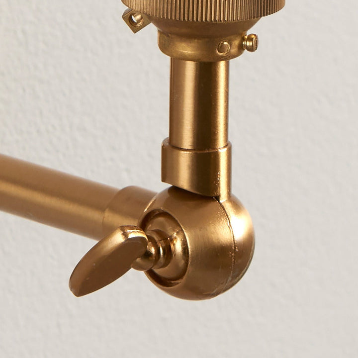 Wood Wing 1 Wall Light - Brushed Aged Brass Endon 4
