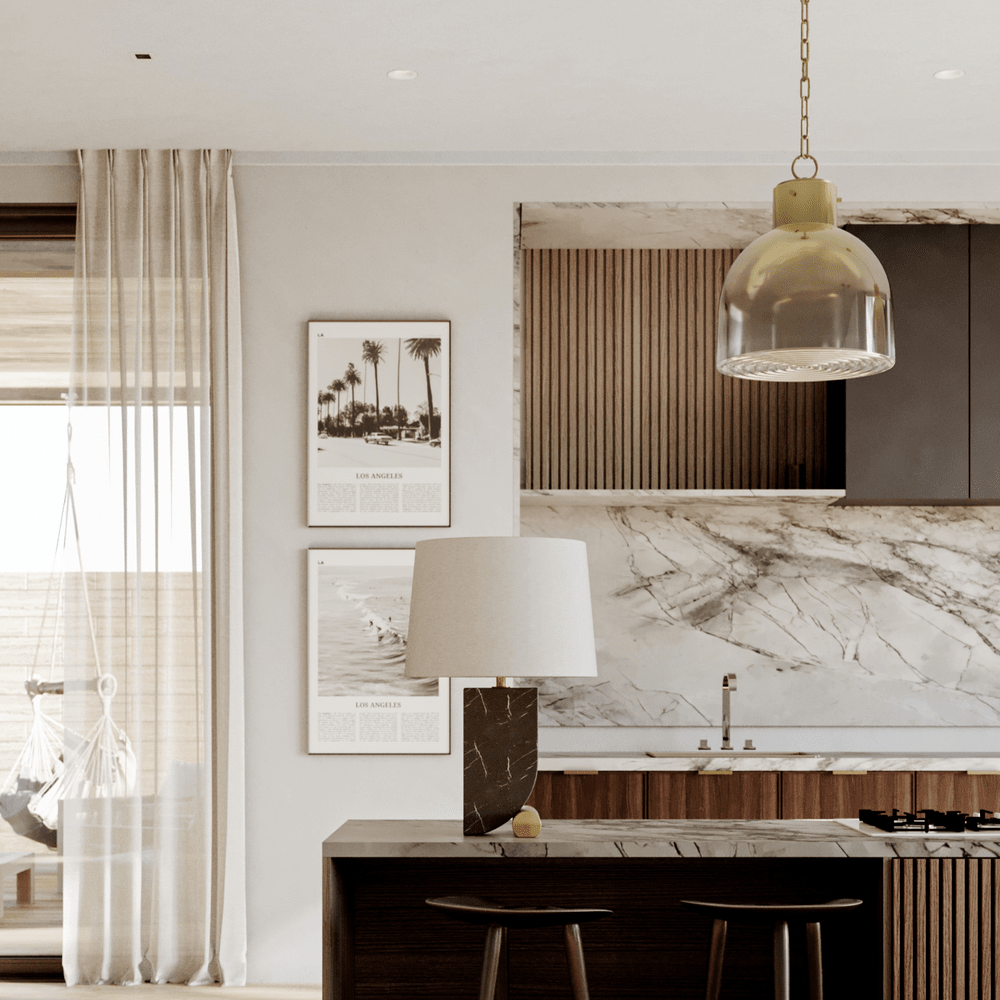 Beryl Glass Pendant Light - Brass Hudson Valley Lighting 2