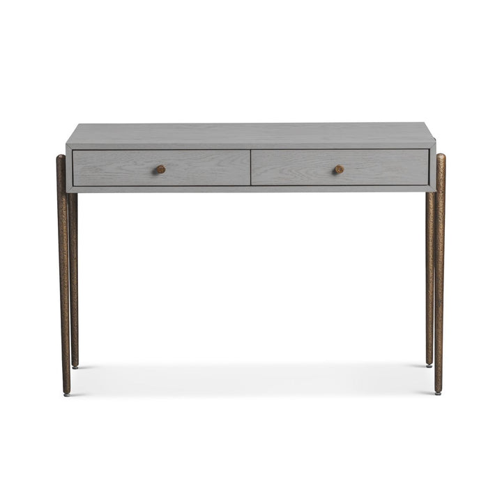 Nella Console Table - London Fog & Hammered Dark Bronze