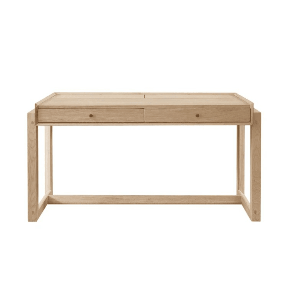 Offset Solid Oak Desk - Oak Tommy Franks 1