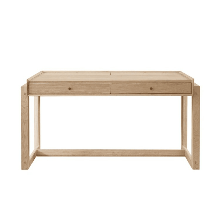 Offset Solid Oak Desk - Oak Tommy Franks 1