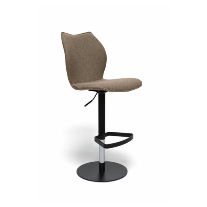 Kiq Taupe Monza Adjustable Barstool - Black