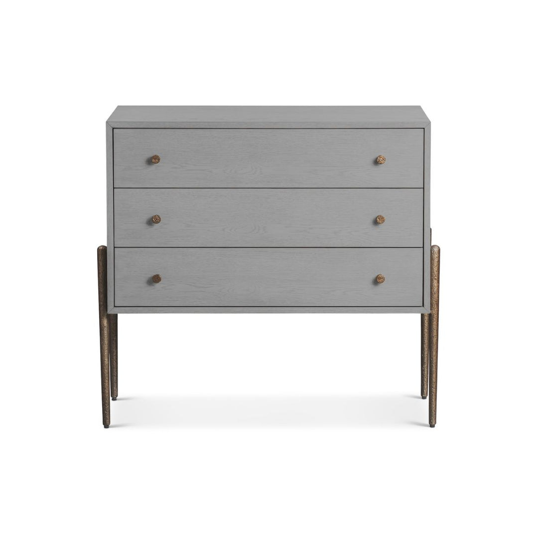 Nella Chest Of Drawer - London Fog & Hammered Dark Bronze
