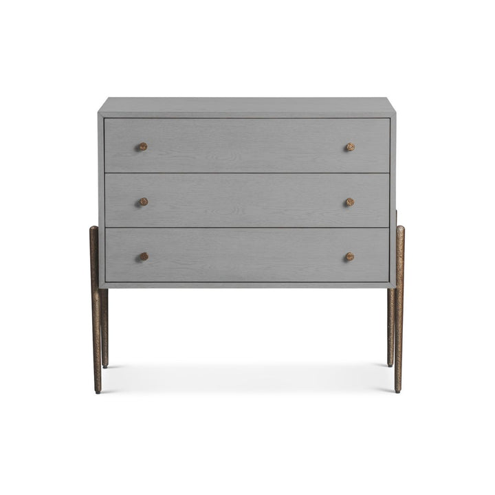 Nella Chest Of Drawer - London Fog & Hammered Dark Bronze