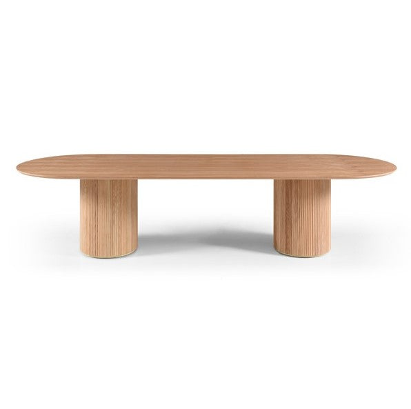 Lantine 320cm Pill Shaped Dining Table - Ash Oak Tommy Franks 1