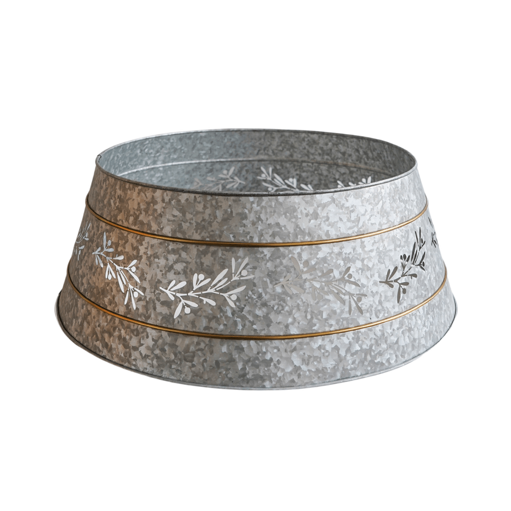 Galvanised Cut Out Mistletoe Tree Skirt Ivyline 2